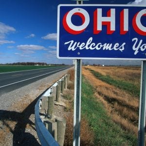 Welcome to Ohio sign