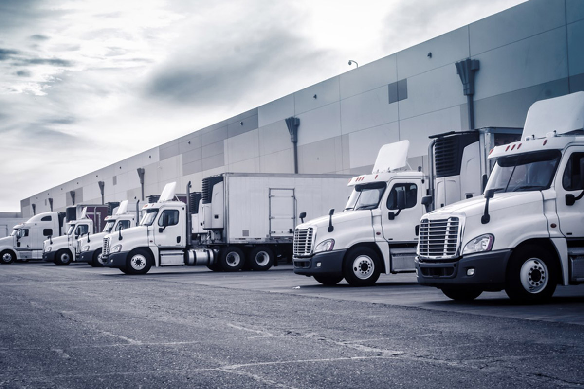 Semi Trucks at loading docks