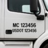 MC Number on the side of a semi-truck