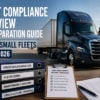 A trucker getting prepared for a DOT Compliance Review